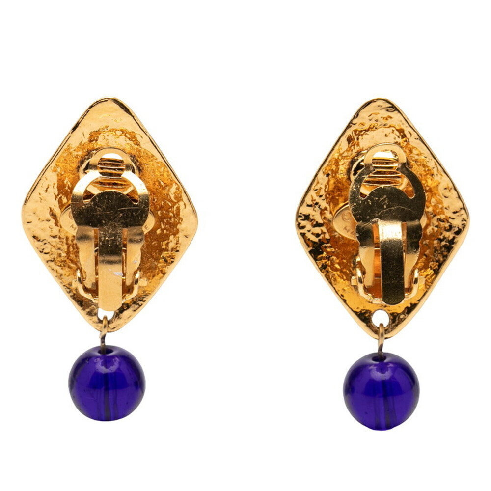 CHANEL Vintage Blue Diamond Earrings